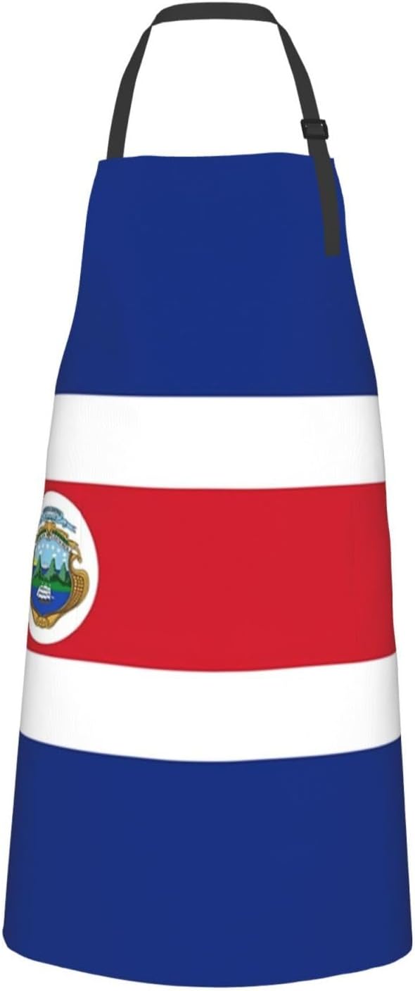 Cute Flag Kitchen Cooking Aprons for Women Men Adjustable Patriotic Flag Apron with 2 Pockets for Home Kitchen Garden