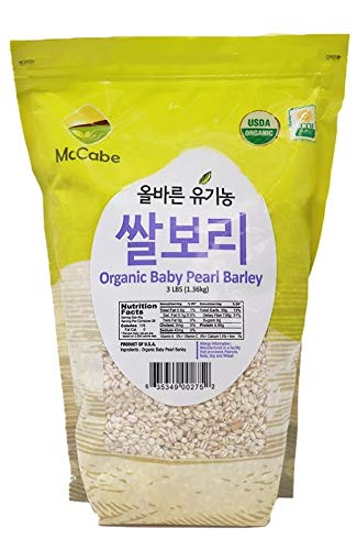 McCabe Organic Baby Pearled Barley - Pearl Barley Grain | USDA and CCOF Certified |