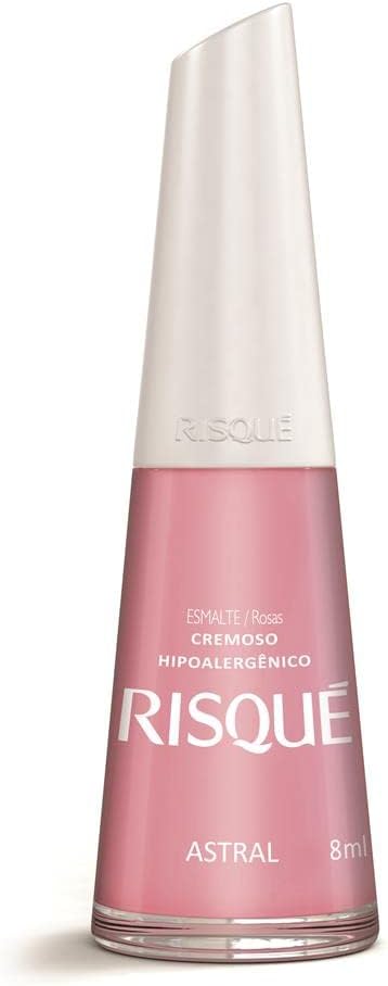 Nail Polish Risque Light Pink, Fast Dry, Hypoallergenic, Long-Lasting, Made in Brazil (Astral)