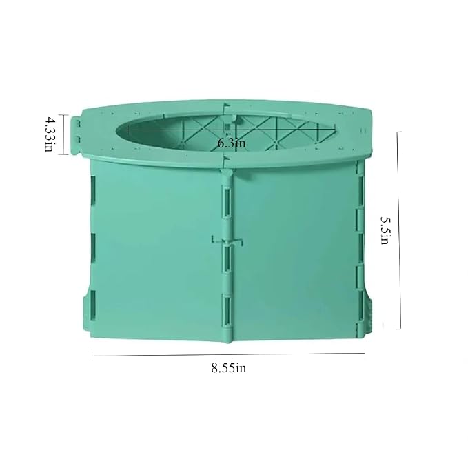 Kids Travel Potty | Portable & Foldable Design-with Leak-Proof Design & 10 Cleaning Bags | Ideal for Toddler Potty Training on Car Trips, Camping & Outdoor Adventures
