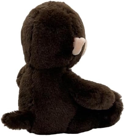 Anico 10" Plush Brown Monkey with Embroidered Eyes | Soft Stuffed Animal, Perfect Monkey Plush Toy for Kids, Toddlers, and Babies | Toy for Gifts, Nursery Decor, and Playtime!