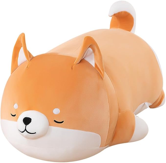Chubby Plush Shiba Inu Toy Pillow Stuffed Animal Dog Akita Plush Pillow Toy Hugging Pillow for Kids and Girls(70cm/27.5in)