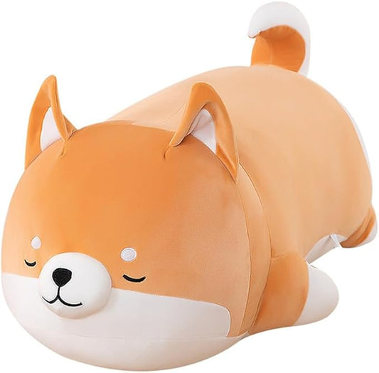 Chubby Plush Shiba Inu Toy Pillow Stuffed Animal Dog Akita Plush Pillow Toy Hugging Pillow for Kids and Girls(70cm/27.5in)