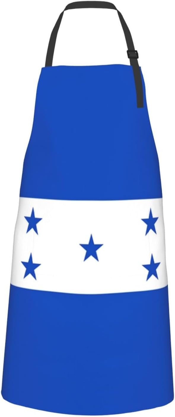 Cute Flag Kitchen Cooking Aprons for Women Men Adjustable Patriotic Flag Apron with 2 Pockets for Home Kitchen Garden