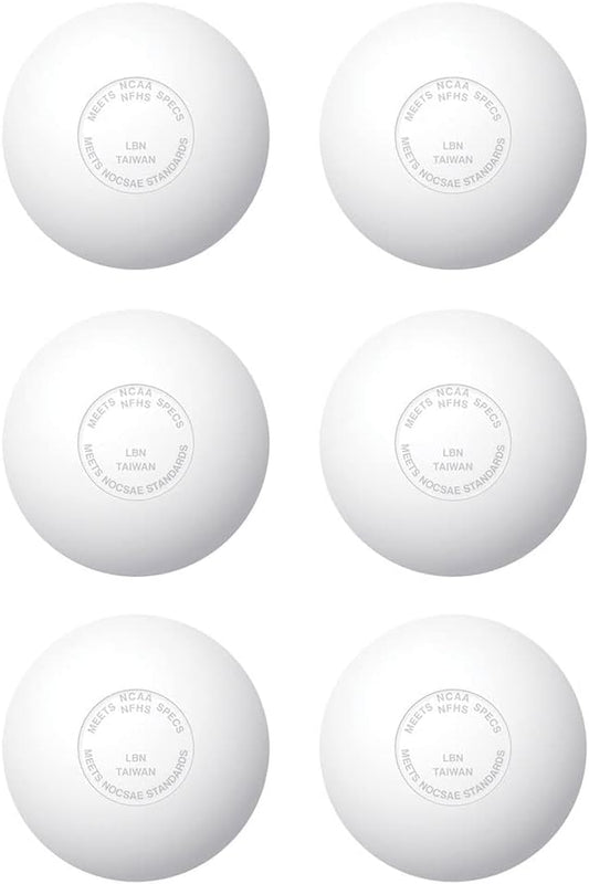 CHAMPRO Premium Rubber NOCSAE Lacrosse Balls, Regulation Colors, Sets of 3, 6, and 12.
