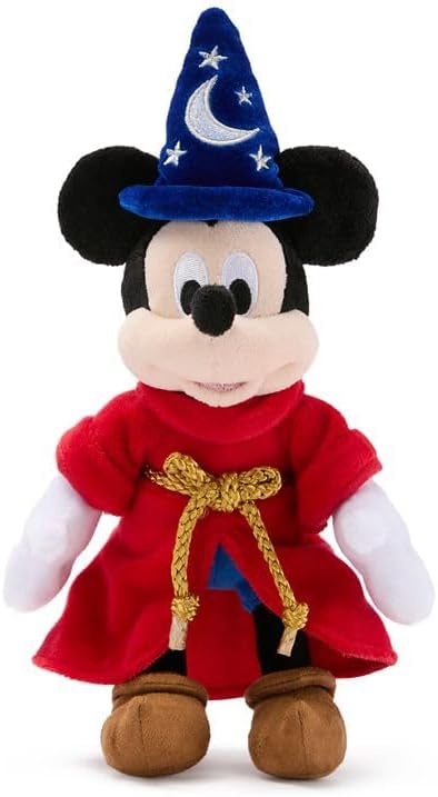 DISNEY STORE Official Mini Bean Bag Plushies - Sorcerer Mickey Mouse - Cute Stuffed Animal with Detailed Sculpting, Embroidered Features, Bean Bag Bottom Plush Toys for Kids