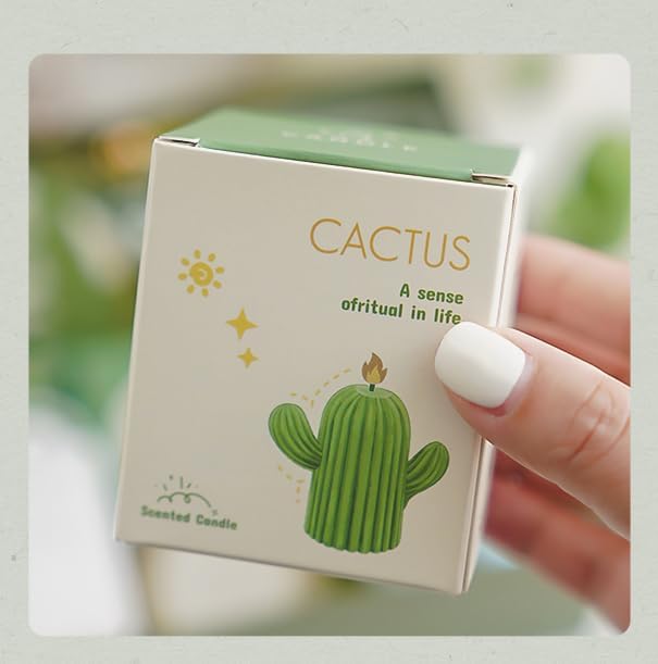 4 Pack Cactus Candles Arizona Gifts, Desert Cake Table Mexican Favors | Mini Scented Succulent, Tropical Desert Style, Texas & New Mexico Souvenir, Holiday Gift for Friends, Teachers & Women