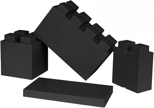 EverBlock Single Color Combo Pack | Giant Building Blocks | Easy to Connect & Reuse | Indoor & Outdoor Use | Build Displays & Structures | Black