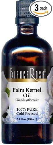 Palm Kernel Oil - 100% Pure, Cold Pressed (3.40 fl oz, ZIN: 428142) - 3 Pack