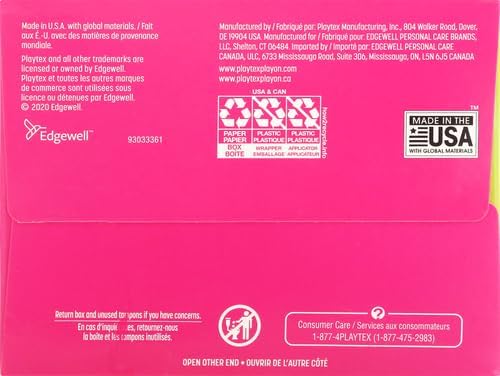Playtex Sport Tampons Super Absorbency, Fragrance-Free - 48ct | Super Tampons for Women, Feminine Care, Playtex Tampon with 360 Leak Defense (Pack of 2)