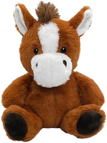 Anico 10" Plush Brown Horse with Embroidered Eyes | Soft Stuffed Animal, Perfect Horse Plush Toy for Kids, Toddlers, and Babies | Toy for Gifts, Nursery Decor, and Playtime!