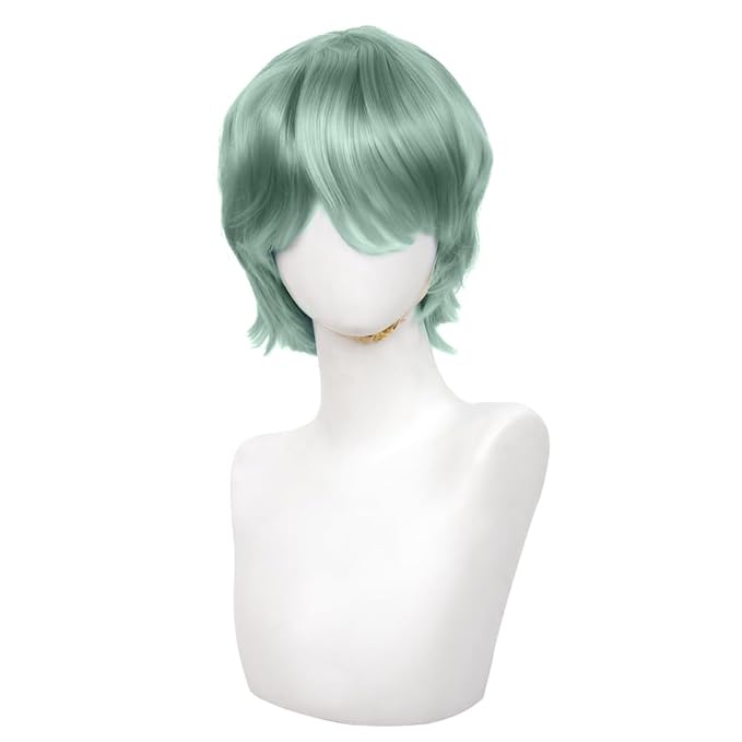 Men Baby Saja Costume Wig Anime Demon Boys Cosplay Props Halloween Party Outfit Accessories Merch Green