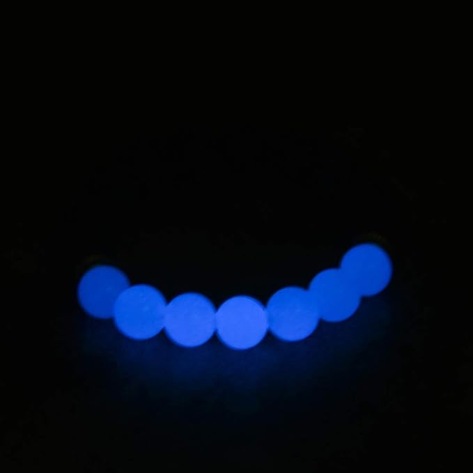 Kids Blue Glowing Stone & Lava Rock Beaded Bracelet Essential Oil Diffuser for Aromatherapy Ideal for Anti-Stress or Anti-Anxiety No Silicone No Plastic 3-6 Years Old