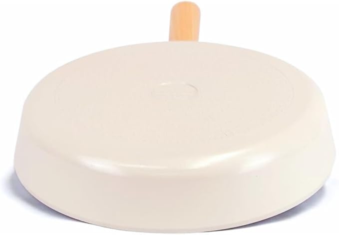 FIKA 9.5" Ceramic Coated Nonstick Frying Pan (24cm), Natural Wood Handle, Egg & Omelet Skillet for Sautéing and Everyday Cooking, All-Cooktop Compatible, Made in Korea