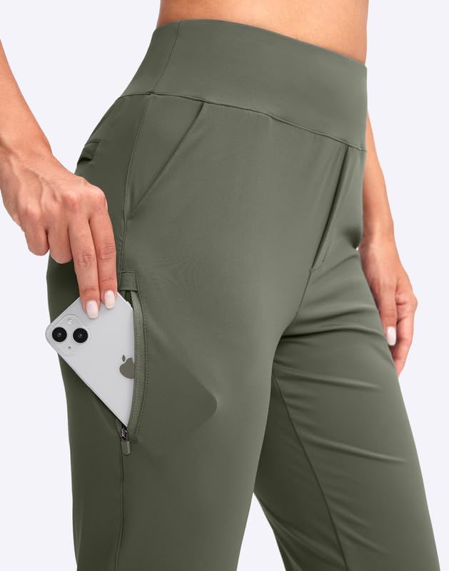 YYV Women's Golf Pants High Waist Stretch Ankle Pants with Pockets | Work Ankle Pants, Dress Pants with 4 Pockets, For Yoga Business Travel Casual