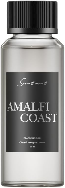Scentiment Amalfi Coast Diffuser Oil - Premium Hotel Scent with Notes of Citrus, Lemongrass & Jasmine Home Scent, Hotel Fragrance Oil Diffuser Refill - 4.06 fl oz (120 mL)