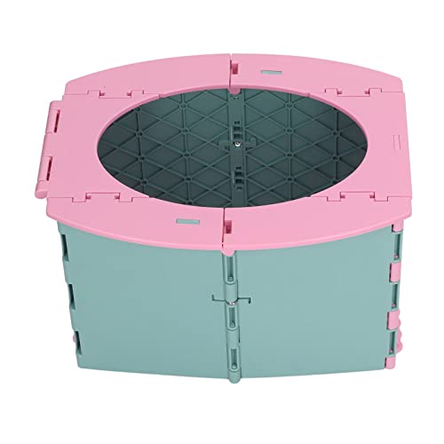 Portable Lightweight Foldable Toddler Potty Baby Toilet Camping Travel (Green Pink)