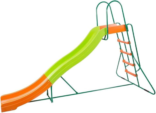PLATPORTS Playground Slide - Big Backyard Freestanding Plastic Slide - 10 ft Outdoor Swing Set Slide for Kids Ages 4-8