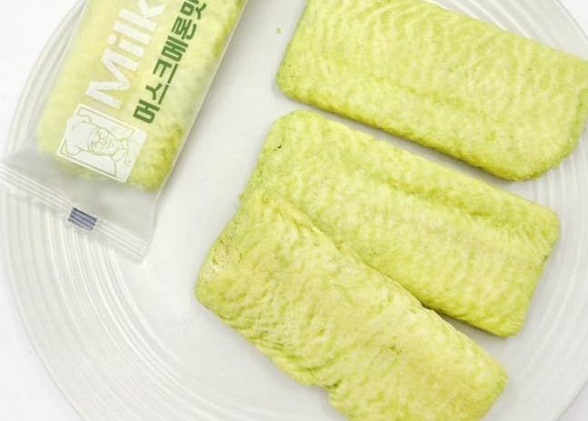 Korean Milk Rice Cracker 밀크 쌀과자 240g (240g, Melon)