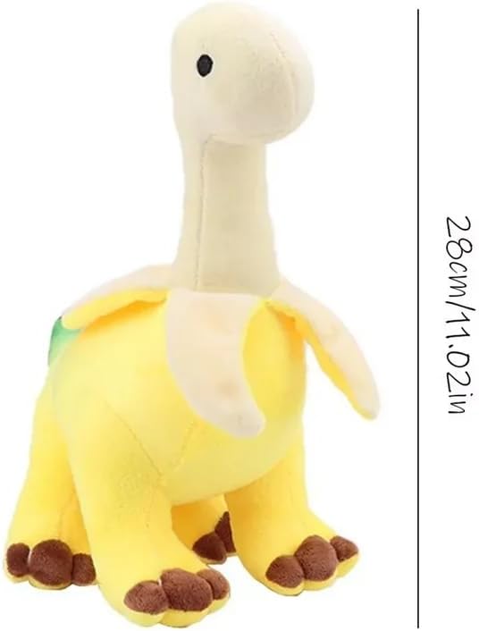 11'' Banana Dinosaur Plush Toy, Yellow Dinosur Stuffed Animal, Soft and Creative Hybrid Design, for Kids and Friends, Ideal for Birthdays, Christmas, Children's Day
