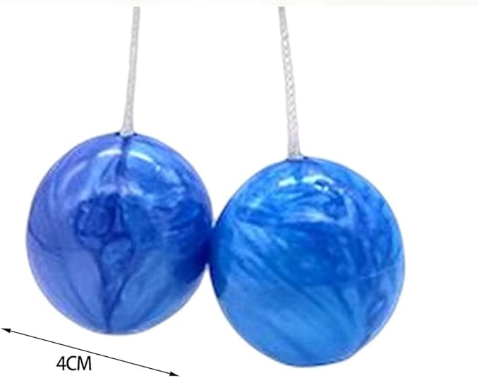 3 Pairs Clacker Ball,Ladder Balls, Toss Game Balls, Children's and Adults' Pressure reducing Balls,Used for Training Balance Ability, Concentration (Randomly Send 3 Colors)