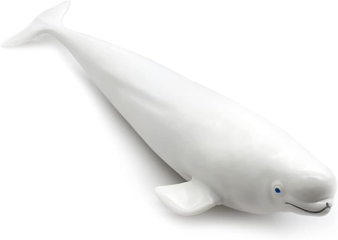 SmilerSmile Simulated Ocean Big Animal, One pc 15Inch Soft Filled Rubber Sea Educational Toys (Beluga)