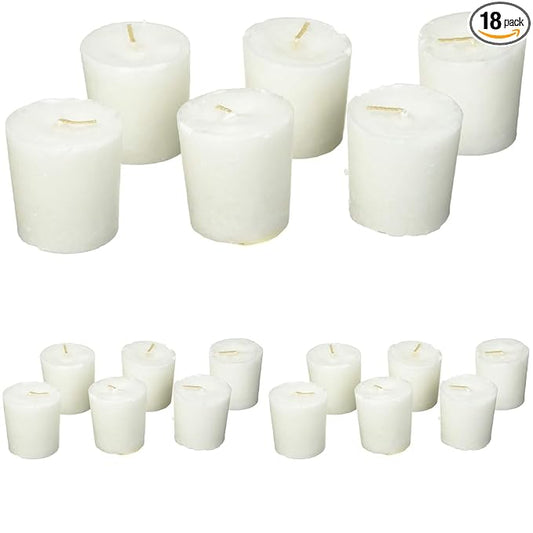Aroma Naturals Votive Candles with White, Patchouli and Frankincense, Meditation, 6 Count (Pack of 3)