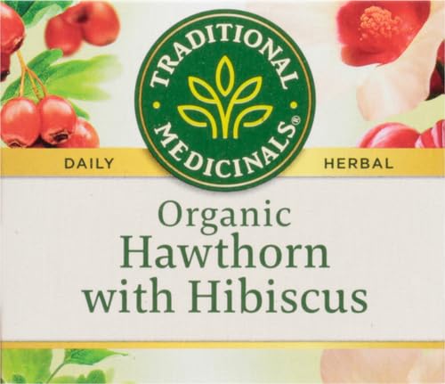 Traditional Medicinals Organic, Hibiscus Tea - Supports Normal Heart Health & Cardiovascular Wellness - Kosher, Non-GMO, Caffeine-Free, Compostable - 16 Tea Bags (Pack of 2)