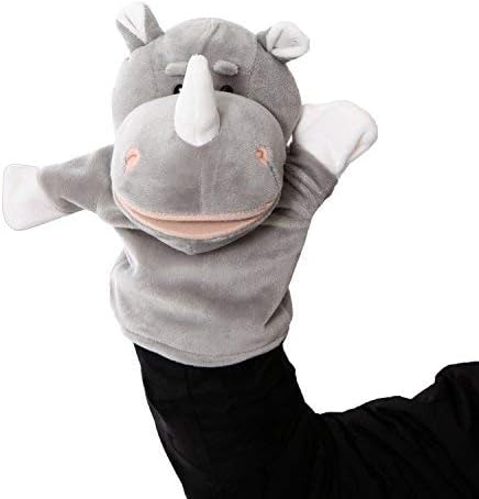 Animal Hand Puppets Set for Kids & Adults - 12.5" Premium Quality Soft Plush Toys with Movable Mouths - Perfect for Storytelling, Teaching, Preschool, Role-Play - Durable, Vibrant, Educational Puppets
