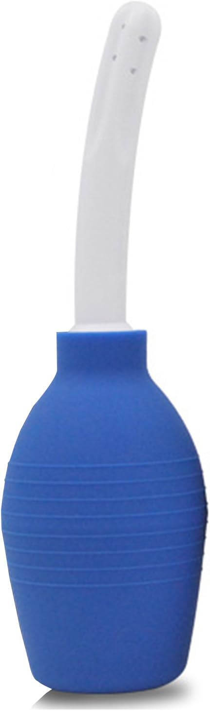 Anal Douche Enema Bulb Vaginal Douche Enema Cleaner for Women’s or Man’s Health -for Water or Coffee Colon Cleansing, Detox and Constipation (Blue, 10.4 Ounce)…