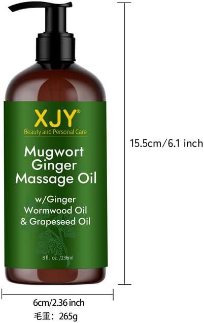 Mugwort Ginger Massage Oil Lymphatic Drainage Oils Anti Cellulite for Leg Arm Belly Shoulder Gua Sha Body Muslce Relaxing Soothing Massage Tools