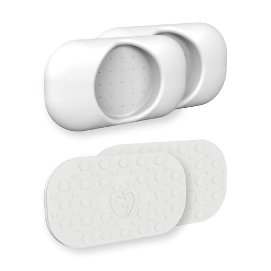 Perma Child Safety Baby Gate Wall Protector, Protect Walls and Doorways, Use with Pressure Mounted Baby and Dog Gates, 4 Pack, White