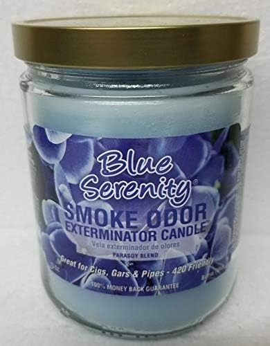 Smoke Odor Exterminator 13 oz Jar Candles Blue Serenity | Assortment of 8, Includes Blue Serenity, Winter Wind, Ocean Breeze, Nag Champa