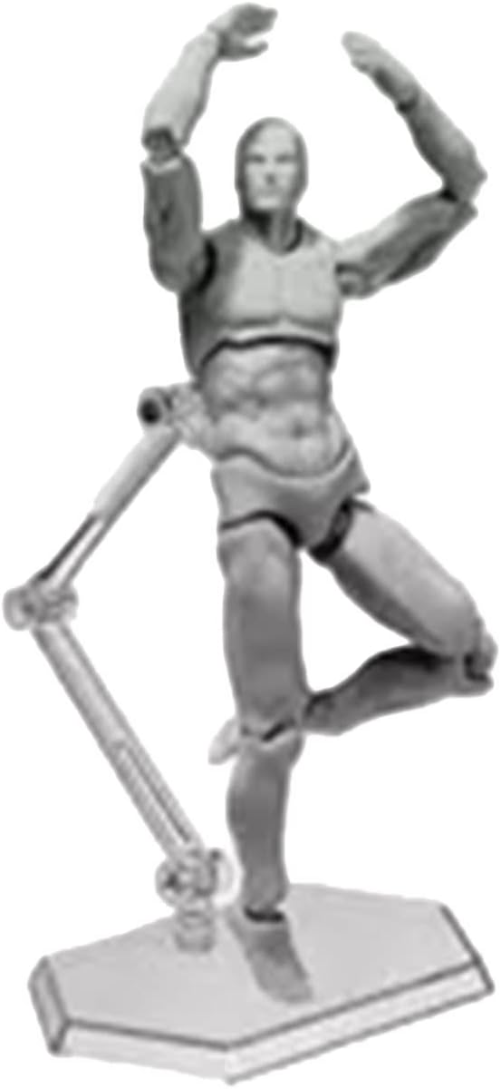 PVC Drawing Figure Action Mannequin, PVC Drawing Figure Model Drawing Figure Mannequin, Action Figure Body, for Sketching, Painting, Drawing, Female Artist (Male) (Man #13)
