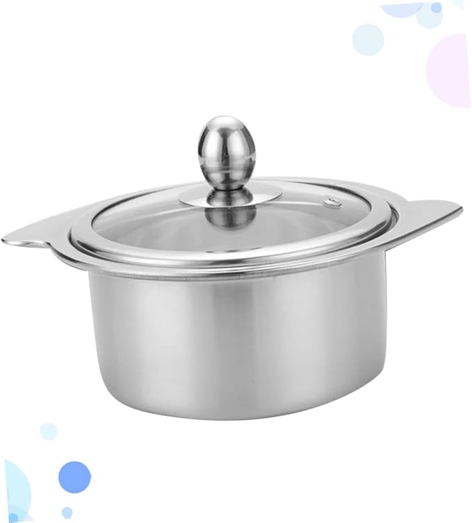 1pc Stainless Steel Hot Pot for Induction Cooker Lid Food-grade Material Design for Dining and