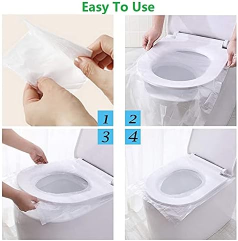 50 PACK Toilet Seat Covers,Disposable Waterproof, Portable Potty Seat Covers for Toddlers, Kids, and Adults, Ideal for Kids Potty Training and Adults,Individually Wrapped for Travel Home, On the Go
