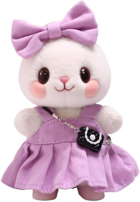 3 Set 17 cm Doll Clothes - 6.7 Inches Cute Dolls Dress - Premium Fashion Accessories, Doll Clothes+Overalls+Glasses Style Bundle,Gifts for Lovers (Style-O)