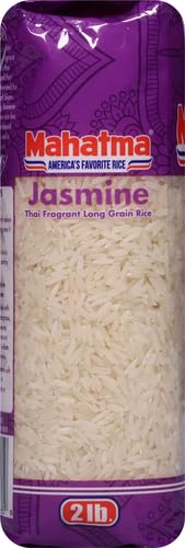 Mahatma Jasmine,2lb Bag of Rice,Thai,Indian,or Cambodian Fragrant Flavored Rice,Stovetop or Microwave (Pack of 2)