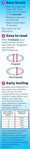Clearblue Early Detection Pregnancy Test, 3 Ct (Pack of 2)