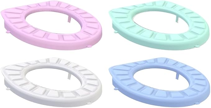 Silicone Toilet Seat Cover Decorative Mat Waterproof Thicken Mat Supplies for Home Bathroom Showering Decoration Mat