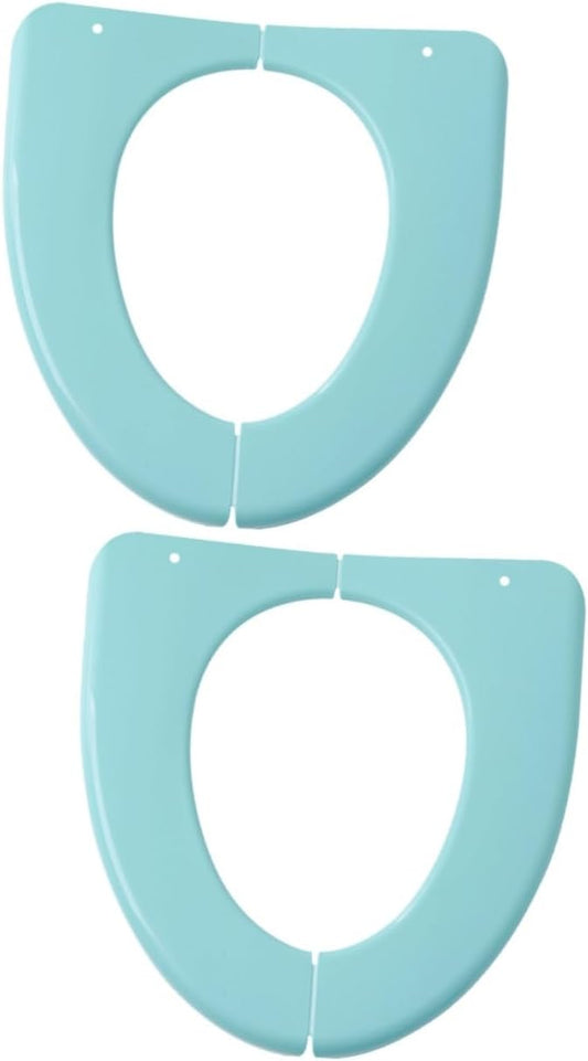 PartyKindom 2pcs Folding Potty Seat Cover Portable Plastic Toilet Training Cushion for Travel Home Use Lightweight Fits Standard Toilets for Adults