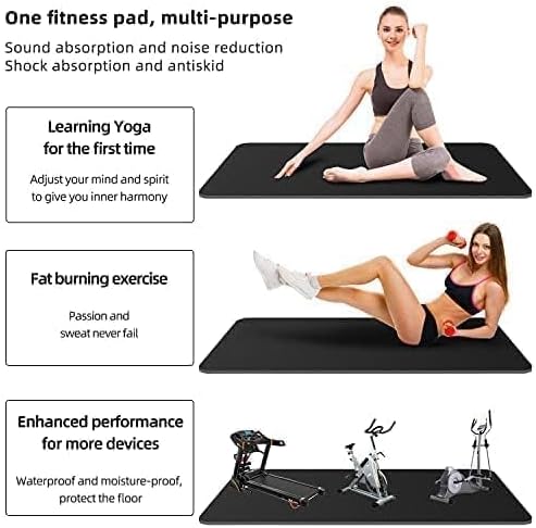 Extra Large Yoga Mat - 84"x30"x6mm (1/4 inch), Non-Slip, Durable, Eco-Friendly, Thick Wide Exercise Mat for Home Workouts, Yoga, Pilates, Stretching, Meditation (Barefoot Exercise)