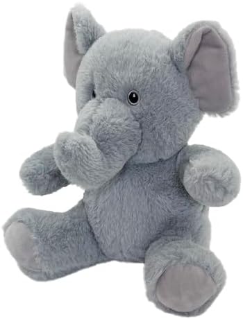 Anico 10" Plush Grey Elephant with Embroidered Eyes | Soft Stuffed Animal, Perfect Plushie for Babies, Toddlers, and Kids | Elephant Plush Toy for Gifts, Nursery Decor, and Playtime!