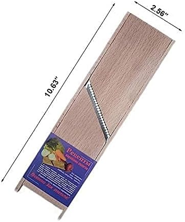 Small Wooden Stainless Steel Slicer Grater -2.56 x 10.63 Inches - Cutter Shredder For Korean Carrot Russian Salad by SHSH trade group