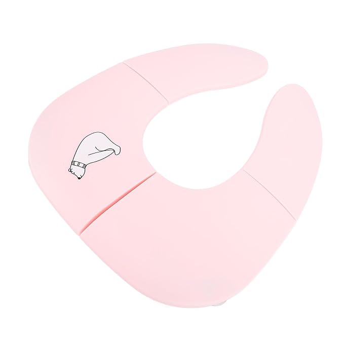 Generic Portable Folding Kids Toilet Cover with Nonslip Suction Cup, Outdoor Travel Potty Mat for Potty Training, Cartoon Design (Roseate)