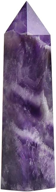 Amethyst Natural Healing Crystal Wand Set - 2.4-2.8" Polished Gemstone Point Obelisk - Hexagonal Towers for Reiki Energy, Chakra Balancing, Meditation & Home Office Decor - Spiritual Gifts for Women
