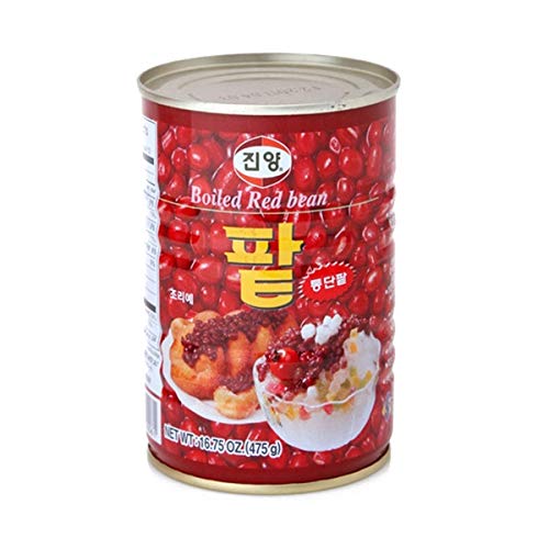 Sweet Rice Cake Topping: & Boiled Red Bean for Shaved Ice, Snow Con(Patbingsu): Rice Cake(300g) 1EA & Boiled Red Bean(475g) 1EA; 팥빙수, 찹쌀빙수떡과 통단팥 캔