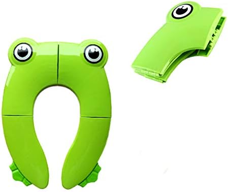 Travel Potty Seat for Toddler - Folding Toilet Seat Cover Travel Potty Training seat for Baby Boy Girl Toddler Kid Upgrade 6 Non Slip Pad FABUDERFUL