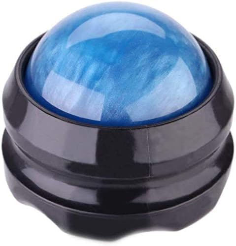 Manual Massage Ball Pain Relief Back Roller Massager Self Massage Therapy and Relax Full Body Tools for Sore Muscle Joint Pain Essential Oils or Lotion Relax (Blue)