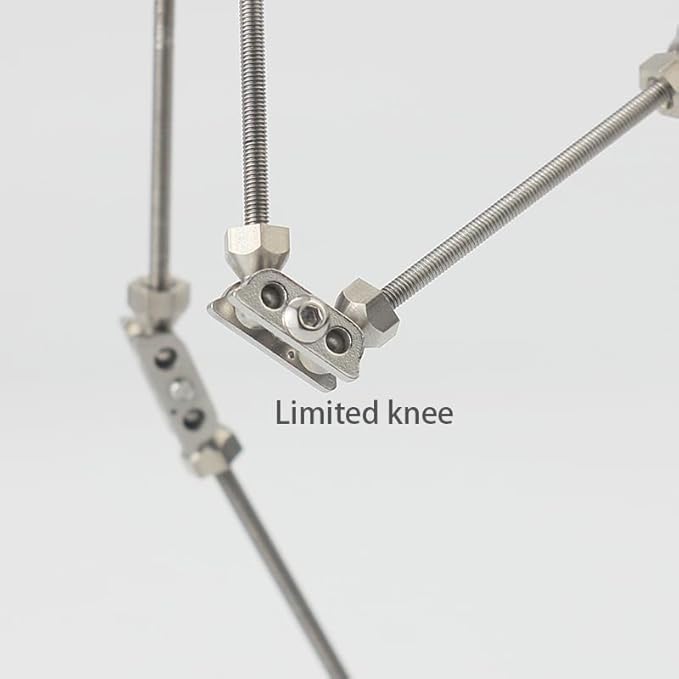 Stop Motion Supplies 2.0 Series Stop Motion Armature Kit,Skeleton Kit,Durable Stainless Steel, Smooth Ball Socket Joint,Similar to Real Human Body, for Stop Motion Puppet (23CM Tall)